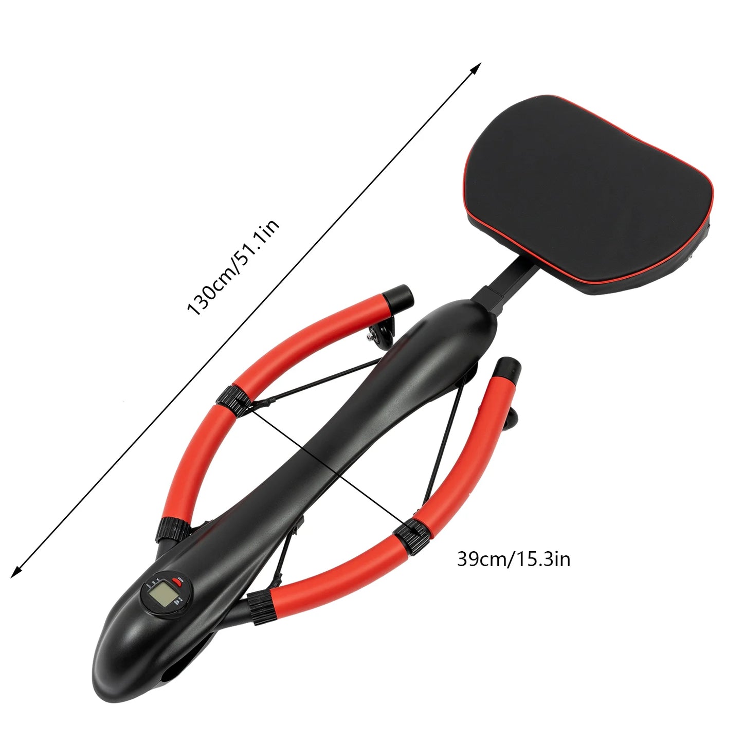 Home Abdominal Rolling Machine, Abdominal and Full Body Exercise Equipment, Strength Training, 150k Load Capacity Red/Yellow