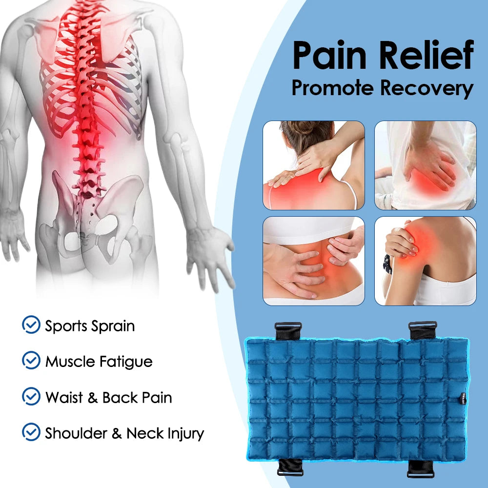 Large 13x22 Inch Reusable Ice Pack for Back Relief Relaxation Cold Wrap for Knee Leg Neck Shoulder Hip Health Care