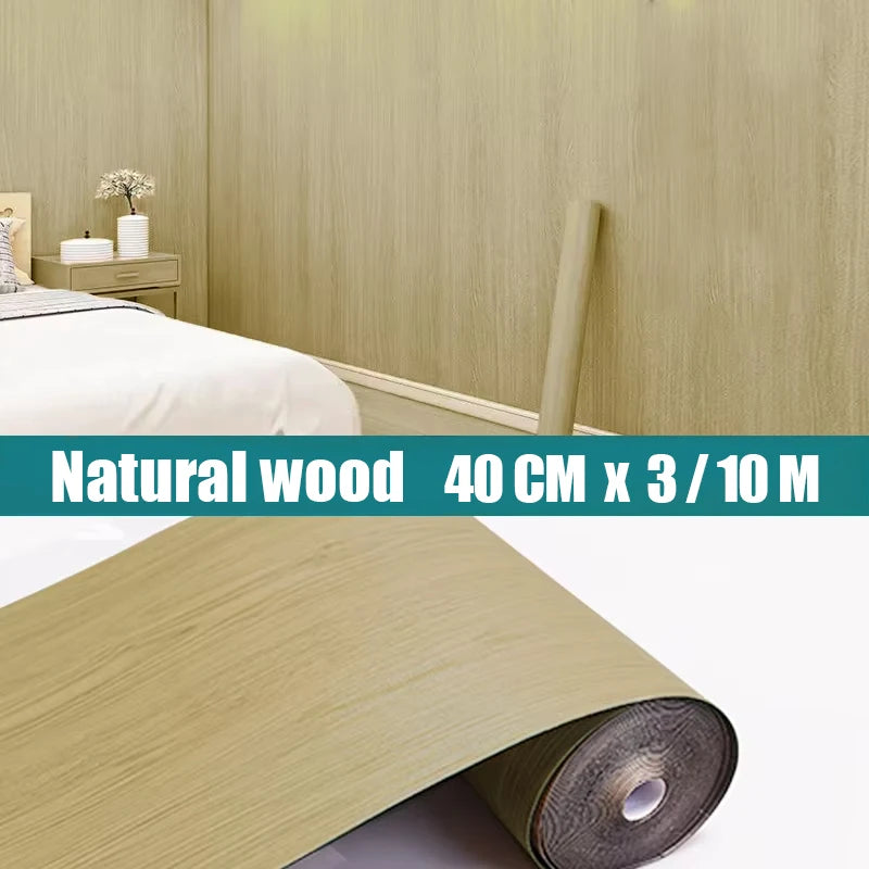 40CM Self adhesive Wall Sticker Wood Grain Floor Sticker Durable and thickened Anti fouling Wall Decoration Bedroom Kitchen
