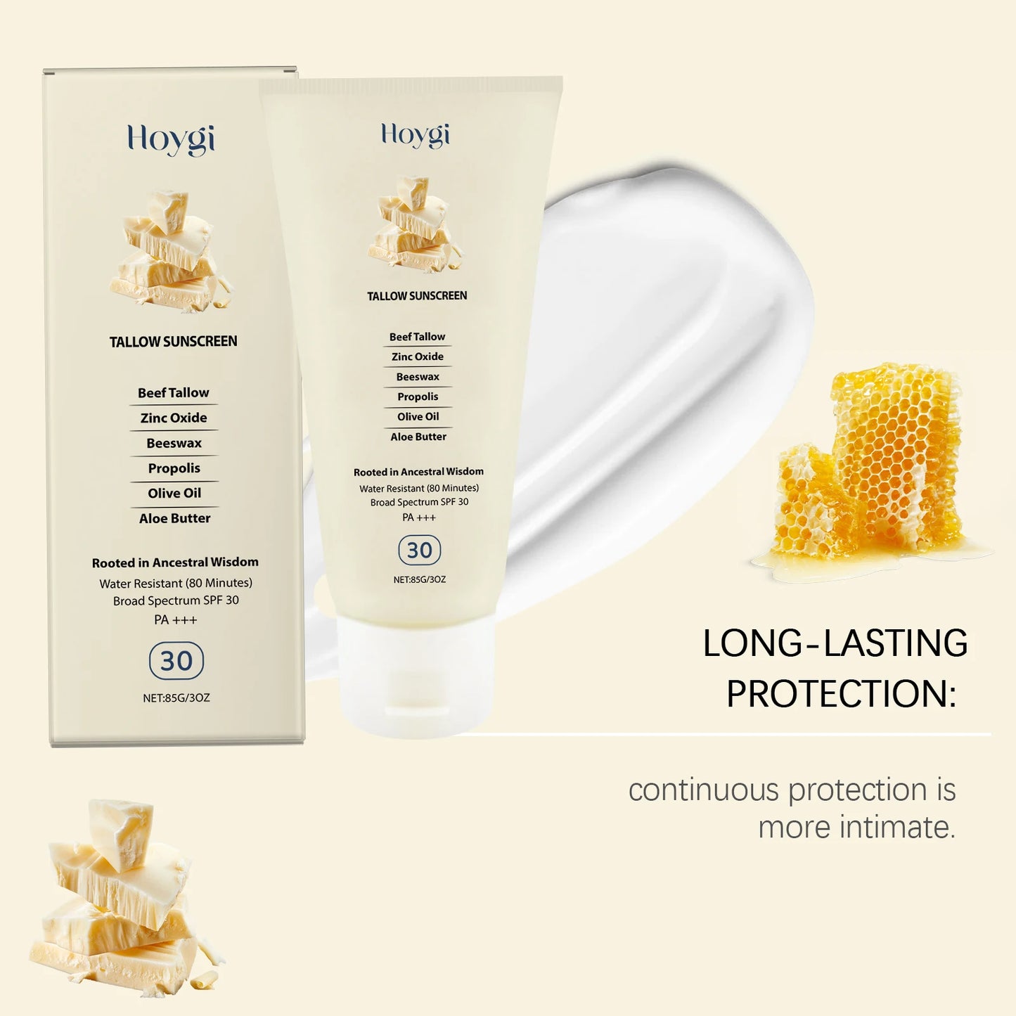 85g SPF30 Body Sunscreen Lotion Lightweight Refreshing Non-sticky Breathable Sweatproof Anti-UV Glowing Hydrating Sunblock Cream