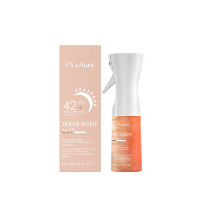 Oceaura Body Sunscreen Spray Lasting Prevent UV Refreshing Moisturizing Non-greasy Reduce Redness Sweatproof Sunscreen Spray