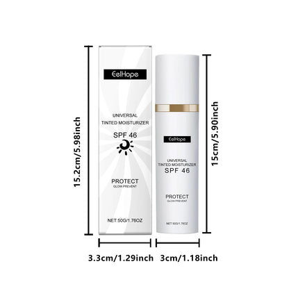 50G Body Sunscreen Cream Lightweight Moisturizing Nourishing Soothing Redness UV Protection Refreshing Glowing Sunblock Lotion