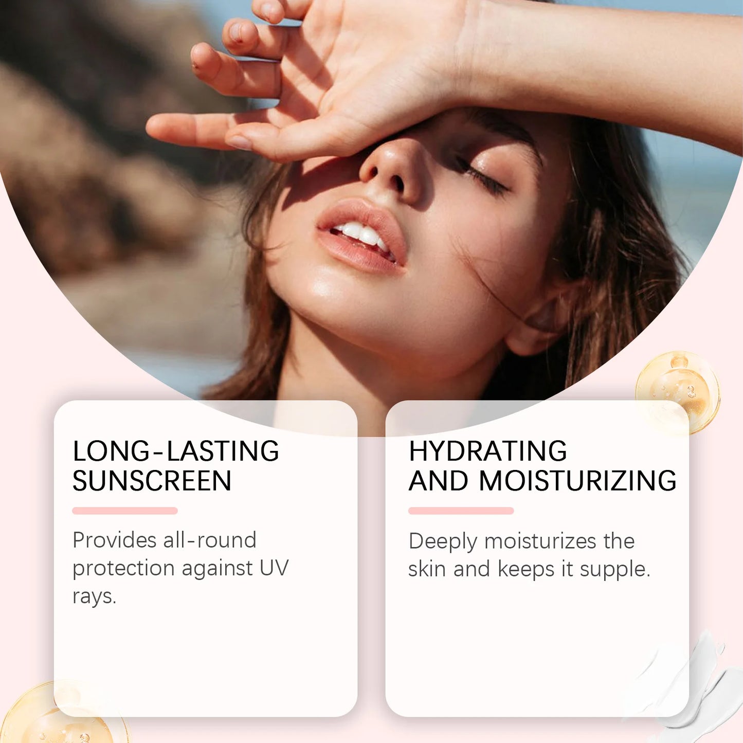 Oceaura Body Sunscreen Spray Lasting Prevent UV Refreshing Moisturizing Non-greasy Reduce Redness Sweatproof Sunscreen Spray
