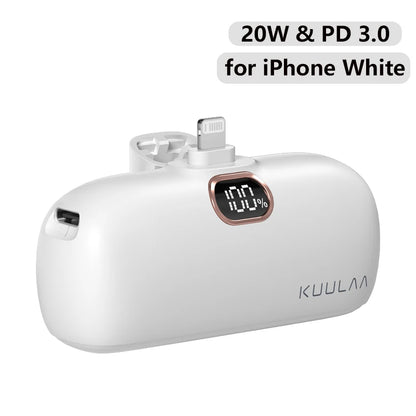 KUULAA Mini Power Bank 5000mAh PowerBank Fast Charging Portable Charger For iPhone 17 16 14 Xiaomi Samsung poco External Battery