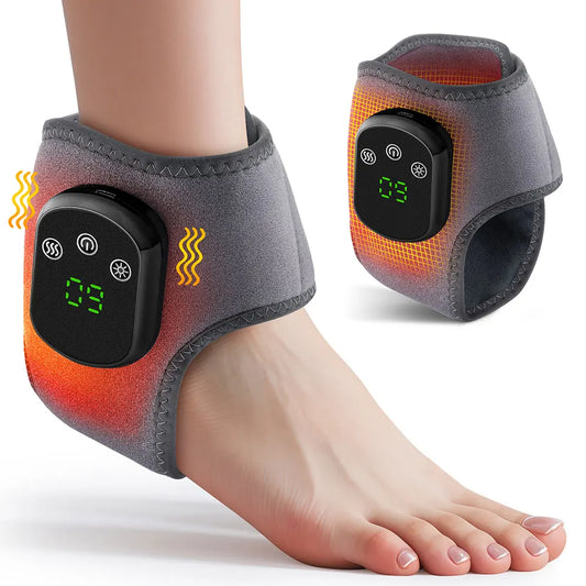 Electric Heating Foot Massage Vibration Relaxation Ankle Massager Hot Compress Ankle Brace Joint Sprain Support Ankle Protection