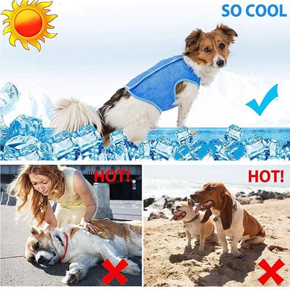 Dog Summer Cooling Vest, Pet Cooling Clothes Dog Cat Cooling Vest, Summer Heat Relief Vest Pet Dog Clothes Summer Clothes