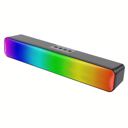 RGB Color Wireless Speaker Bluetooth 3D Stereo Sound Bar & Subwoofer USB Computer Speaker Double Speaker High Volume for PC Game