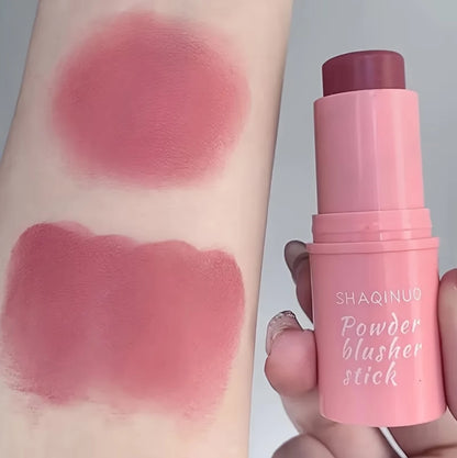 3PCS Blush Stick Set - Includes Brush, Multi-functional Matte Highlighting Blush Cream, Long-lasting, Non-greasy and Waterproof,
