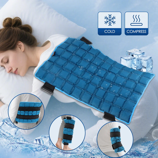 Large 13x22 Inch Reusable Ice Pack for Back Relief Relaxation Cold Wrap for Knee Leg Neck Shoulder Hip Health Care