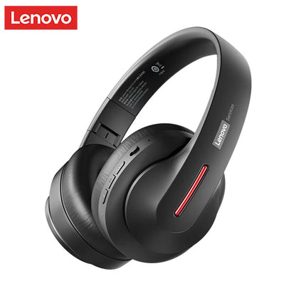 Lenovo LES-107 Wireless Over-Ear Bluetooth Sport Headphones Noise Cancelling Foldable Gaming Headset HiFi Bass Long Battery Life