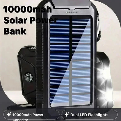 4-in-1 Solar Charger 10000mAh: Charge+Light Outdoor Lovers' Essential Gear