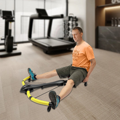 Home Abdominal Rolling Machine, Abdominal and Full Body Exercise Equipment, Strength Training, 150k Load Capacity Red/Yellow