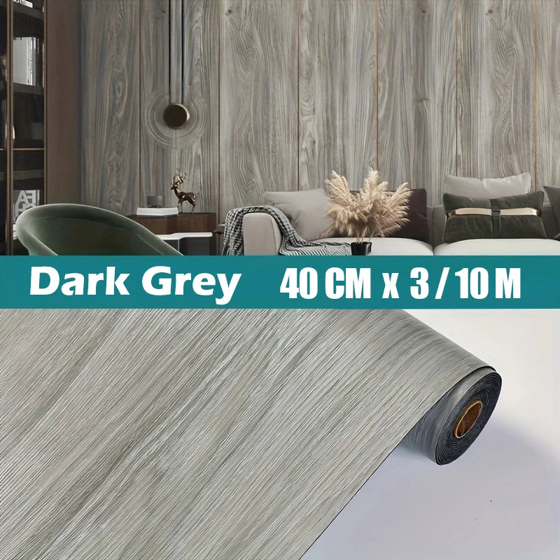 40CM Self adhesive Wall Sticker Wood Grain Floor Sticker Durable and thickened Anti fouling Wall Decoration Bedroom Kitchen