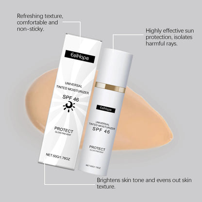 50G Body Sunscreen Cream Lightweight Moisturizing Nourishing Soothing Redness UV Protection Refreshing Glowing Sunblock Lotion