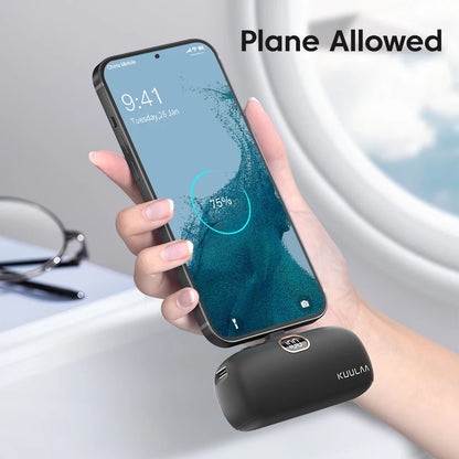 KUULAA Mini Power Bank 5000mAh PowerBank Fast Charging Portable Charger For iPhone 17 16 14 Xiaomi Samsung poco External Battery