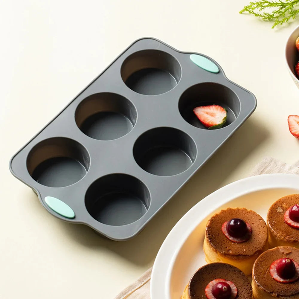 Silicone Cake Mold Pan 6/12 Cup Baking Tray Non-Stick Muffin Mold Cupcake Baking for Cakes Biscuit DIY Cake Kitchen Accessories