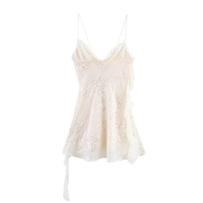 2026 Sequin Mini Dress Woman Sexy Slip Party Dresses for Women Summer Backless Women's Dress Straps Beach Short Dresses