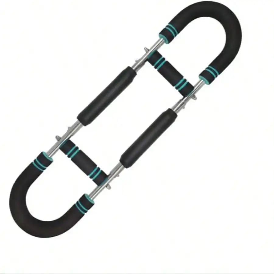 Adjustable Power Twister Arm Exerciser 60-100lbs - Spring Chest Forearm Triceps Workout Bar, Home Fitness Strength Trainer Kit
