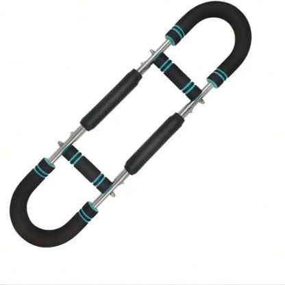 Adjustable Power Twister Arm Exerciser 60-100lbs - Spring Chest Forearm Triceps Workout Bar, Home Fitness Strength Trainer Kit
