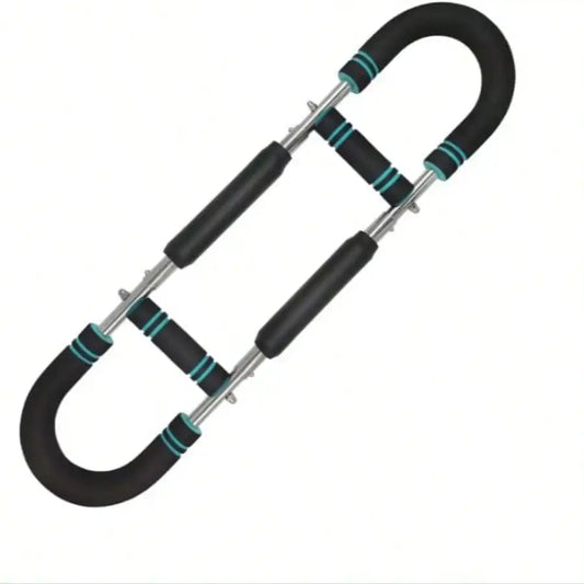 Adjustable Power Twister Arm Exerciser 60-100lbs - Spring Chest Forearm Triceps Workout Bar, Home Fitness Strength Trainer Kit