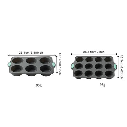 Silicone Cake Mold Pan 6/12 Cup Baking Tray Non-Stick Muffin Mold Cupcake Baking for Cakes Biscuit DIY Cake Kitchen Accessories