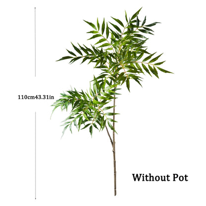 78-140cm Large Artificial Nandina Plants Plastic Palm Tree Fake Green Bamboo Leaves Tall Tropical  Tree For Home Office Decor