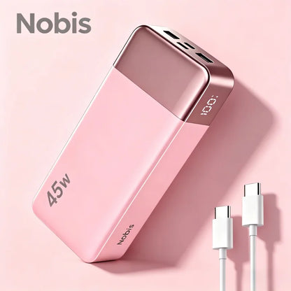 Nobis 20000mAh PD45W Fast Charging Power Bank, 4-Port 2C2A USB C Battery Pack Compatible with iPhone Samsung iPad Switch Laptop,