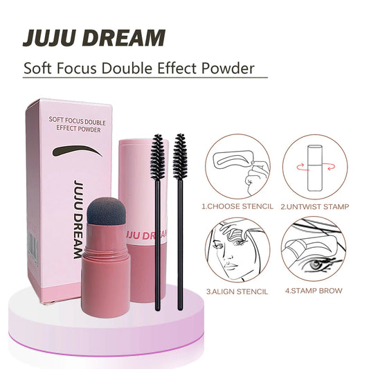 Christmas Gift Eyebrow Set 3 Stencils 2 Brushes Waterproof Filling Powder Reusable Thick Eyebrow Makeup Tools for Daily Party