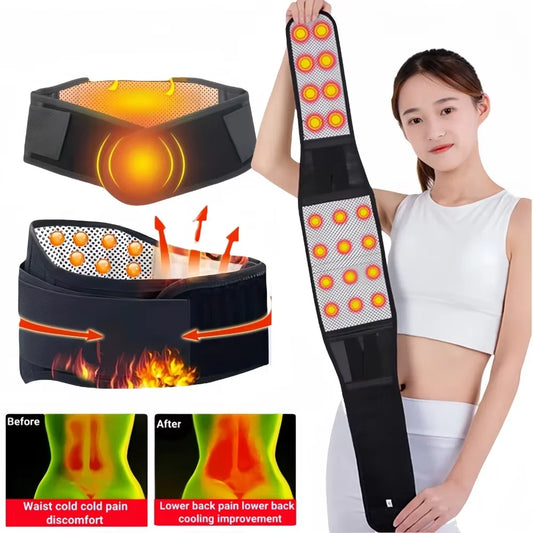 Adjustable Waist Tourmaline Self Heating Magnetic Therapy Back Waist Support Belt Lumbar Brace Massage Band Health Care Therapy