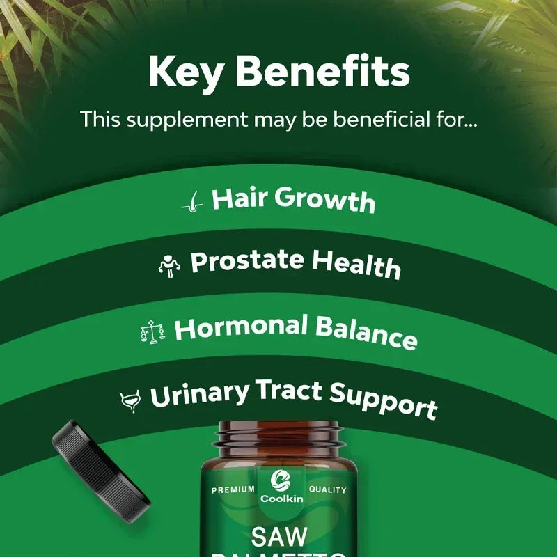 Saw Palmetto - Urinary Health, DHT Blocker and Prostate Support Supplement, Prevents Hair Loss