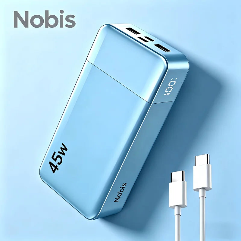 Nobis 20000mAh PD45W Fast Charging Power Bank, 4-Port 2C2A USB C Battery Pack Compatible with iPhone Samsung iPad Switch Laptop,