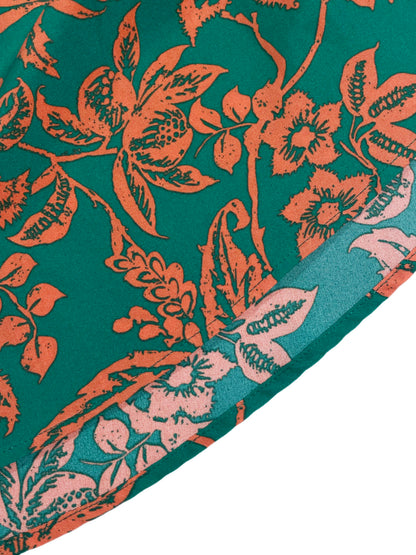 Women's Boho Floral Print Bodycon Dress, Long Sleeveless Summer Woven Fabric, Fitted Waist Tie Back Design