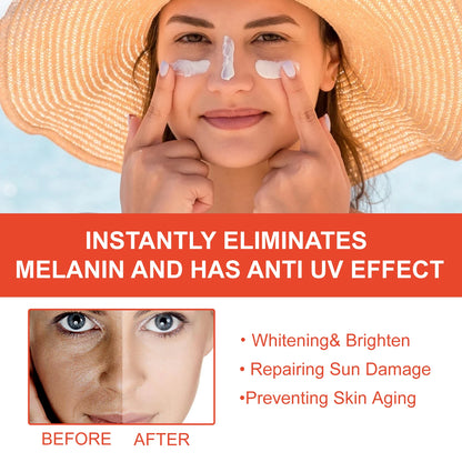 OUHOE Sun Lotion 12 Hour Facial Body Long Lasting Summer Outdoor Isolation Protection UV Refreshing Light Moisturizing Cream