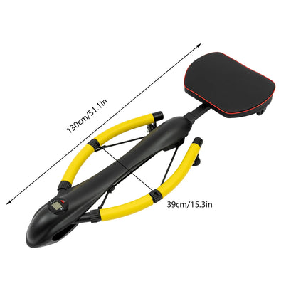 Home Abdominal Rolling Machine, Abdominal and Full Body Exercise Equipment, Strength Training, 150k Load Capacity Red/Yellow