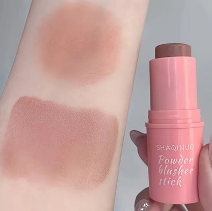 3PCS Blush Stick Set - Includes Brush, Multi-functional Matte Highlighting Blush Cream, Long-lasting, Non-greasy and Waterproof,