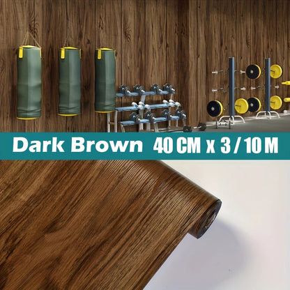 40CM Self adhesive Wall Sticker Wood Grain Floor Sticker Durable and thickened Anti fouling Wall Decoration Bedroom Kitchen