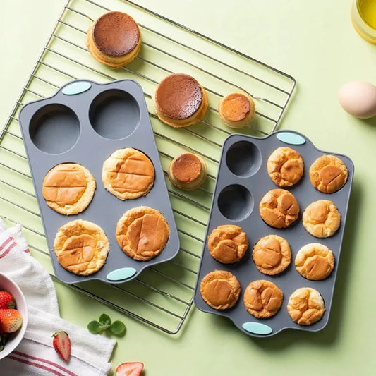 Silicone Cake Mold Pan 6/12 Cup Baking Tray Non-Stick Muffin Mold Cupcake Baking for Cakes Biscuit DIY Cake Kitchen Accessories