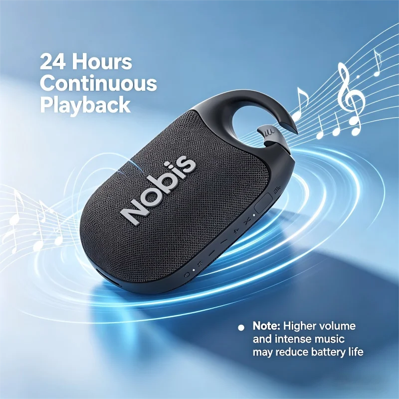 IP68 Waterproof Bluetooth Speaker, 8W Loud Stereo Sound 24H Playtime TWS Portable Wireless Speaker with Touch Control Beat Effec