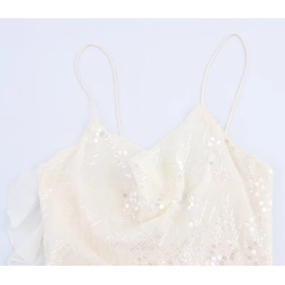 2026 Sequin Mini Dress Woman Sexy Slip Party Dresses for Women Summer Backless Women's Dress Straps Beach Short Dresses