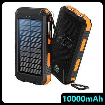 4-in-1 Solar Charger 10000mAh: Charge+Light Outdoor Lovers' Essential Gear