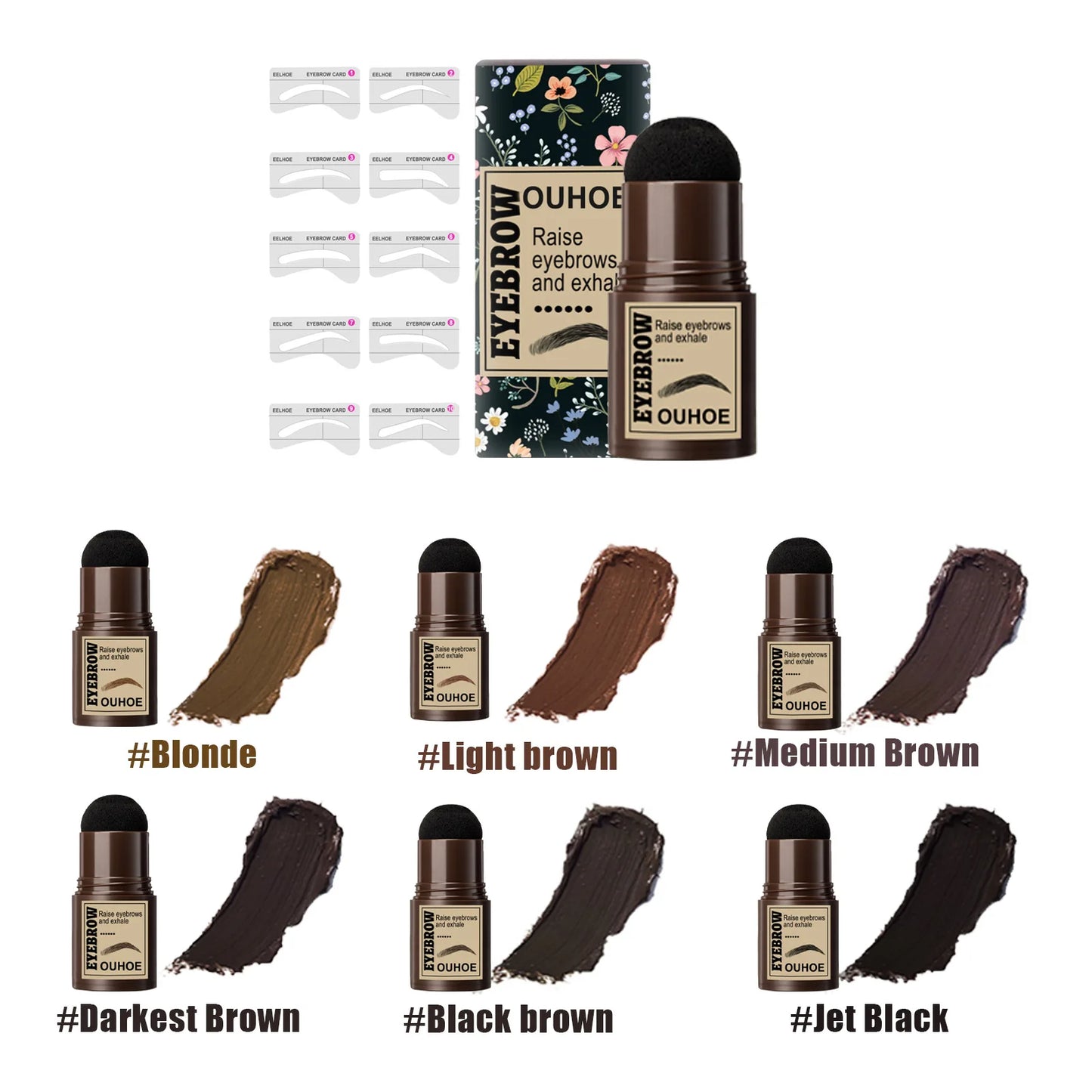 Seal Eyebrow Powder Stick Eyebrow Print Lazy Person Waterproof Sweat Proof No Shedding Makeup Hairline Shadow Powder