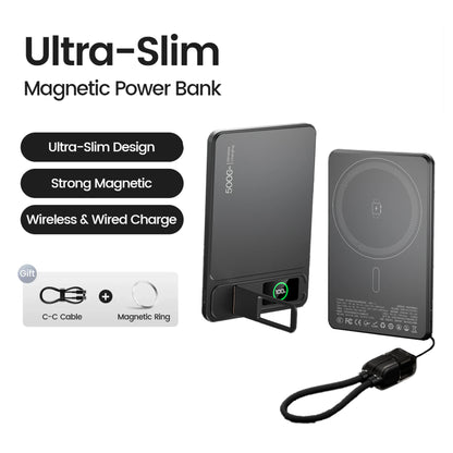 10000mAh Slim Power Bank for MagSafe,Magnetic Wireless 20W Fast Charging Portable External Battery For iPhone 12-17 Pro Samsung