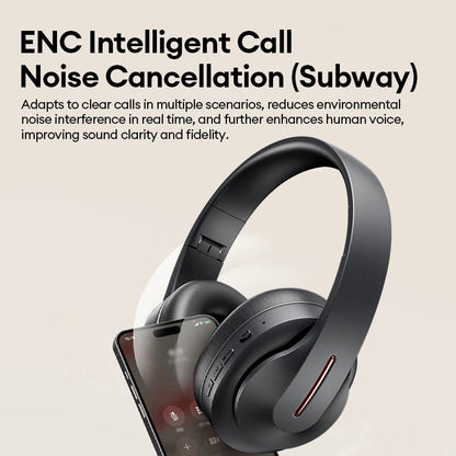 Lenovo LES-107 Wireless Over-Ear Bluetooth Sport Headphones Noise Cancelling Foldable Gaming Headset HiFi Bass Long Battery Life