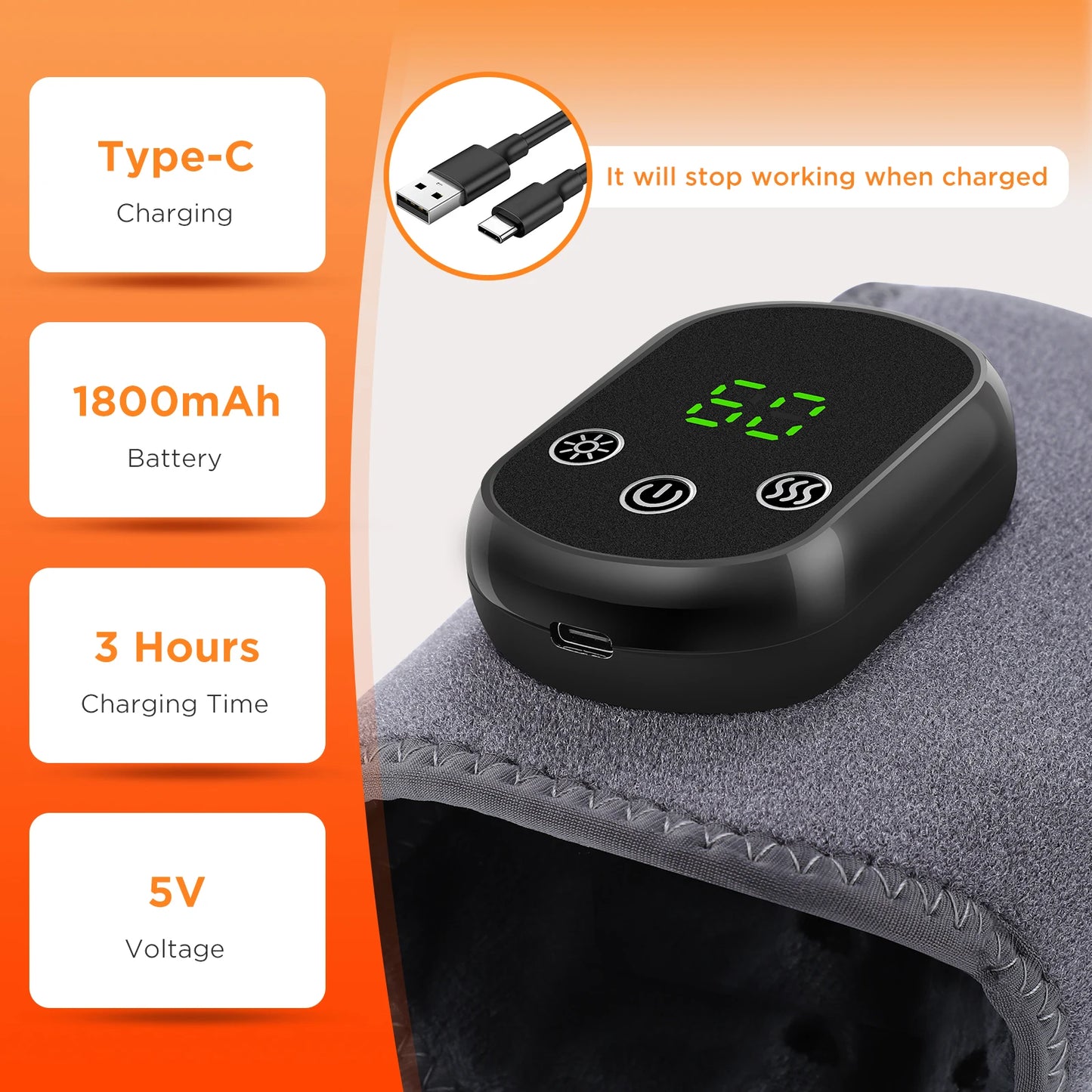 Electric Heating Foot Massage Vibration Relaxation Ankle Massager Hot Compress Ankle Brace Joint Sprain Support Ankle Protection