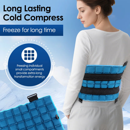 Large 13x22 Inch Reusable Ice Pack for Back Relief Relaxation Cold Wrap for Knee Leg Neck Shoulder Hip Health Care