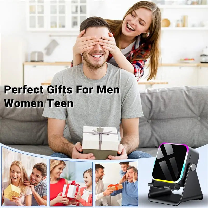A25P Bluetooth Audio 5 In 1 Wireless Induction Speaker With Phone Stand, Perfect Birthday Gift For Men Women