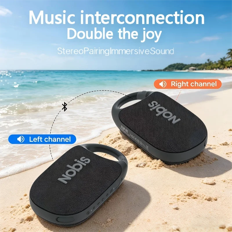 IP68 Waterproof Bluetooth Speaker, 8W Loud Stereo Sound 24H Playtime TWS Portable Wireless Speaker with Touch Control Beat Effec