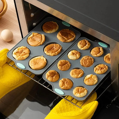 Silicone Cake Mold Pan 6/12 Cup Baking Tray Non-Stick Muffin Mold Cupcake Baking for Cakes Biscuit DIY Cake Kitchen Accessories