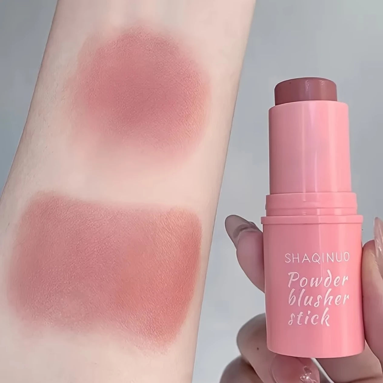3PCS Blush Stick Set - Includes Brush, Multi-functional Matte Highlighting Blush Cream, Long-lasting, Non-greasy and Waterproof,