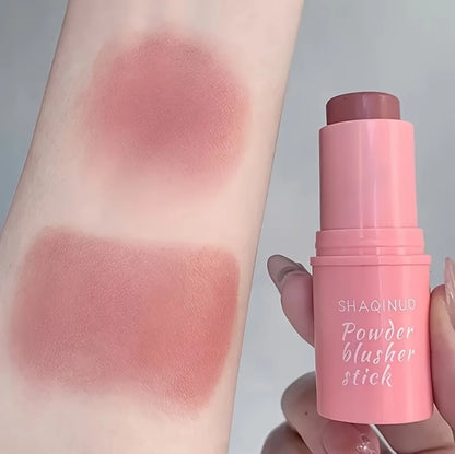 3PCS Blush Stick Set - Includes Brush, Multi-functional Matte Highlighting Blush Cream, Long-lasting, Non-greasy and Waterproof,